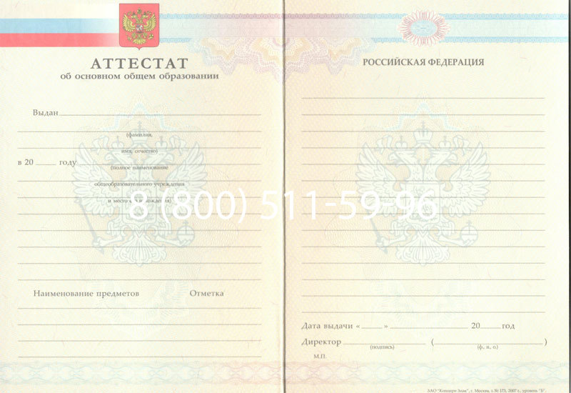Купить Аттестат за 9 класс 2007-2010 годов в Воронеже Купить Аттестат за 9 класс 2007-2010 годов в Воронеже