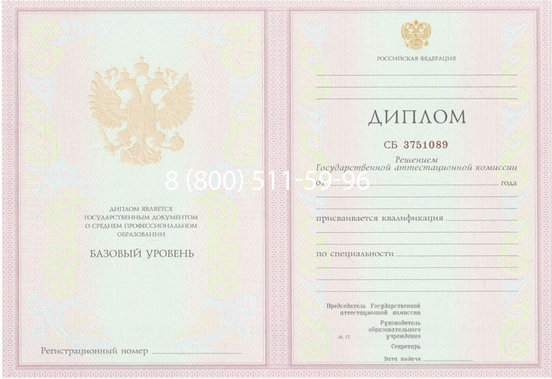 Купить Диплом колледжа 2003-2006 годов в Воронеже