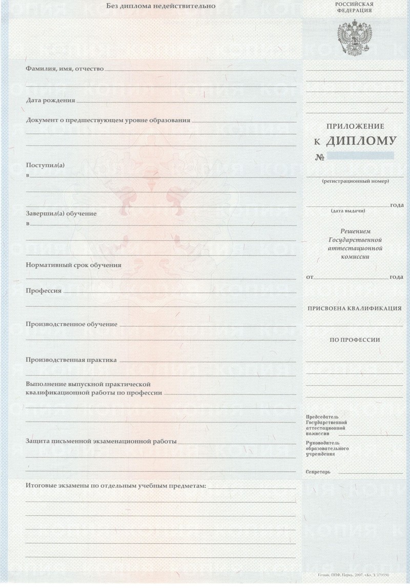 Заказать Диплом о начальном образовании  2007-2009 годов в Воронеже